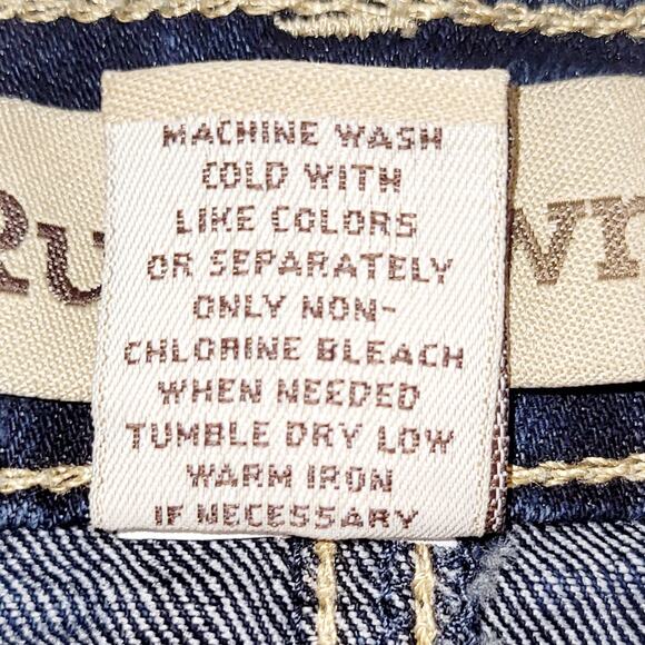 Ruff Hewn Knee-Length Denim Skirt Blue Size 16 Back Slit Casual Everyday EUC - Picture 7 of 8